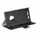 Nokia Lumia 830 - PU Leather Flip Stand Protective Phone Cover Case Wallet - Black